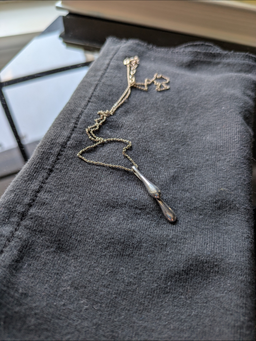 Sterling Silver Teardrop Pendant Necklace